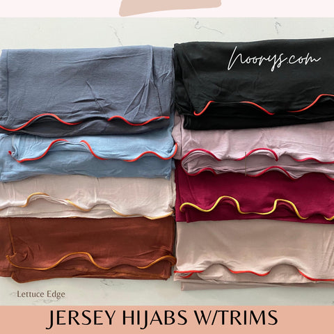 Jersey Hijabs with Trims