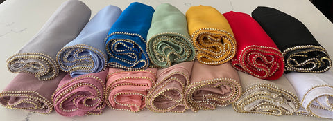 CRYSTAL EDGE CHIFFON HIJAB-FORMAL