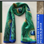 Silky Peacock Printed Hijab