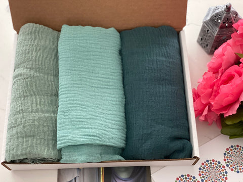 Gift Boxes Plain Crinkles Bundle