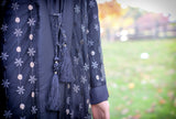 LAYLA - Dark Beauty Formal Kimono with Full sleeves Slip