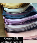 Cotton Silk Hijab Contrast Borderso